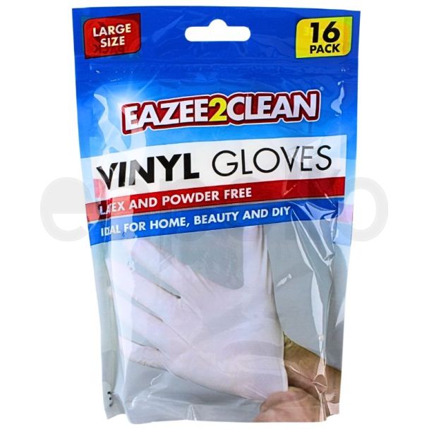 Eazee2Clean Vinyl Gloves (16PK)