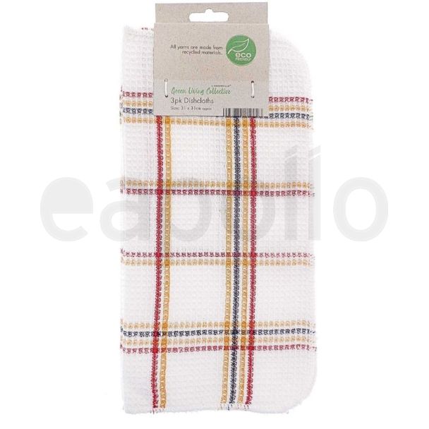 Eco Friendly Design Dishcloths 31x31cm (3 Pack)