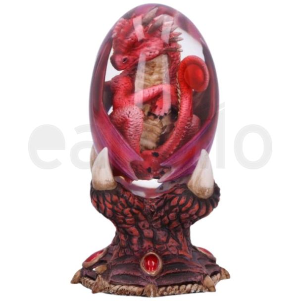 Elemental Dragonlings - Fire Dragon in Clear Egg (12cm)