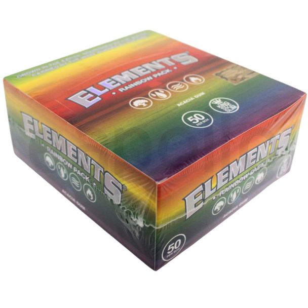 Elements King Size Slim Paper - Rainbow Pack