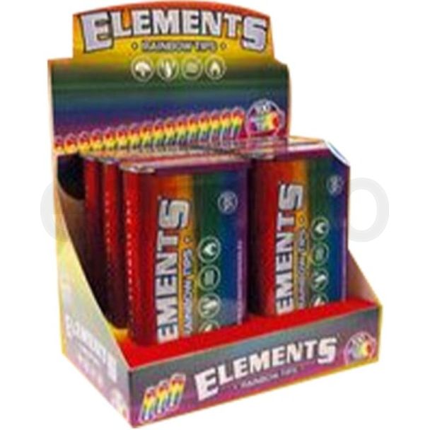 Elements Perforated Rainbow Tips -  100 Pre-Rolled Tip