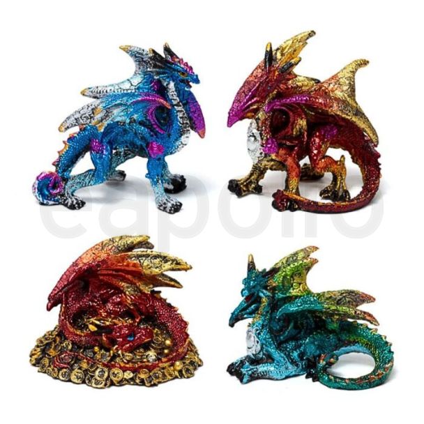Enchanted Nightmare Mini Elemental Dragon Figurine 4.5cm - Assorted