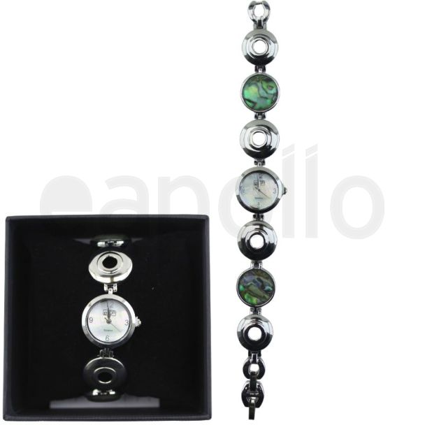 Eton Ladies Circle Link Bracelet Watch – Silver