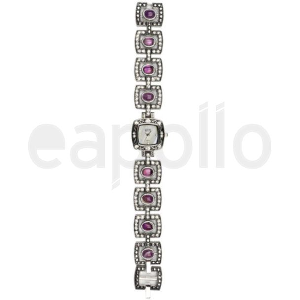 Eton Ladies Vintage Links Bracelet Watch – Purple (2970L-PL)