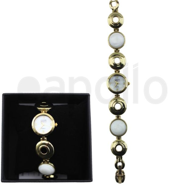 Eton Ladies Circle Link Bracelet Watch – Gold