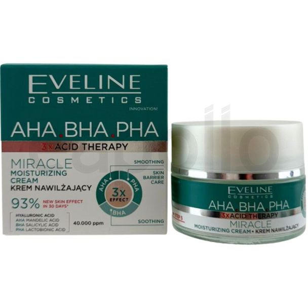 Eveline 3 X Acid Therapy AHA BHA PHA Miracle Moisturizing Face Cream (BB - 03/2028)