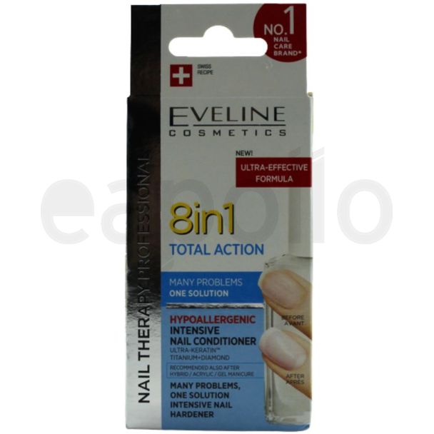 Eveline 8-IN-1 Total Action Intensive Nail Conditioner - 12ml