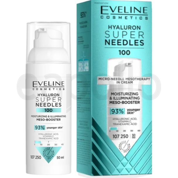 Eveline Hyaluron 100 Moisturizing & Illuminating Mezo-Booster Cream(Exp - 10/28)
