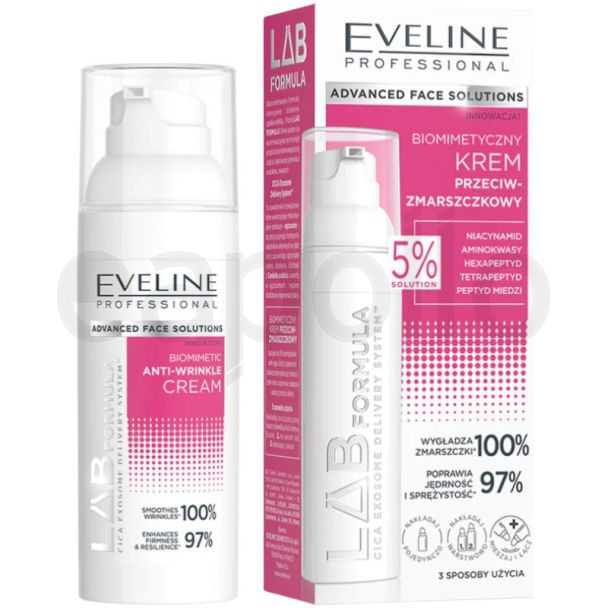 Eveline Lab Formula Biomimetic Anti-Wrinkle Cream - 50ml (BB-07-04-2028)