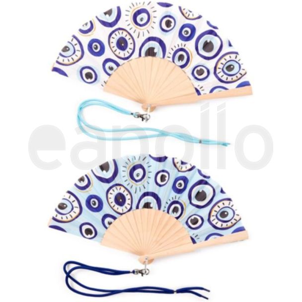 Evil Eye Folding Hand Fan - Assorted