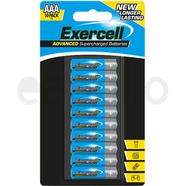 Exercell AAA Extra Heavy Duty Batteries (pack of 10) 