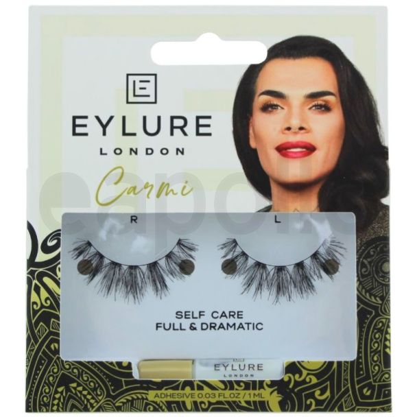 Eylure Carmi Eyelashes With Glue - Self Care Full & Dramatic 