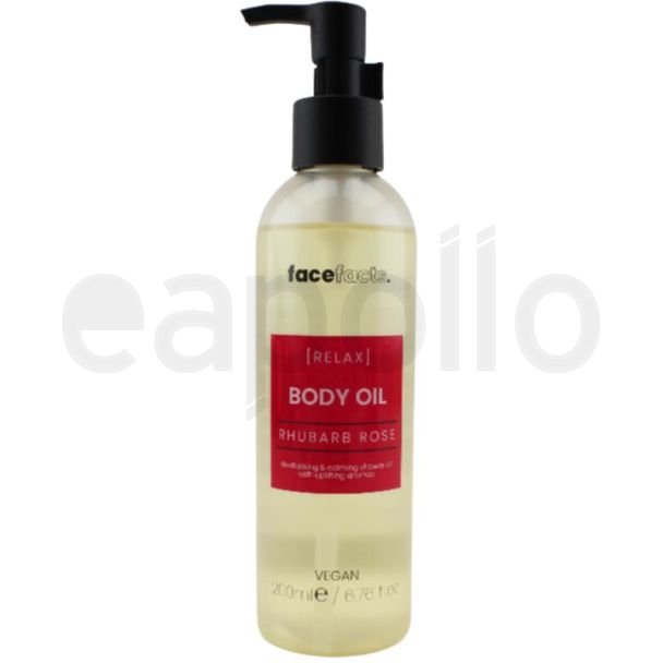 Face Facts Body Oil Rhubarb Rose - Relax (200ml)