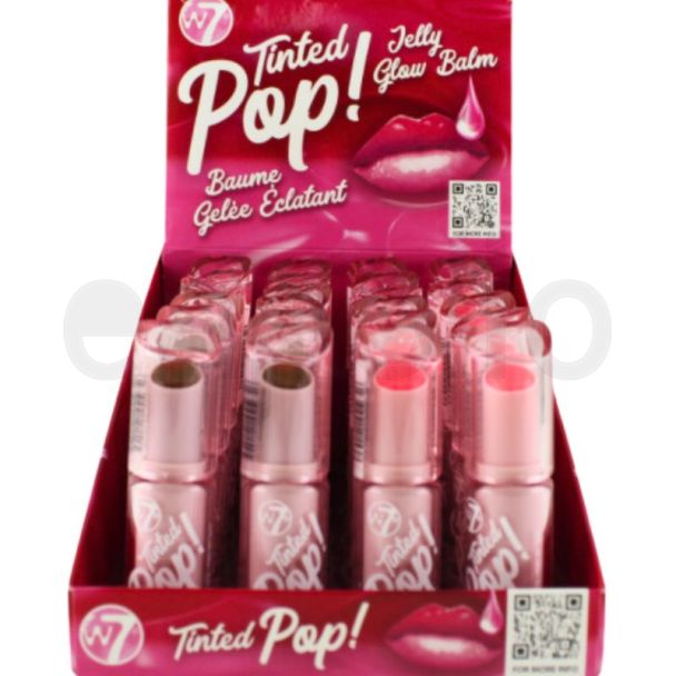 W7 Tinted Pop Jelly Glow Lip Balm- Assorted 