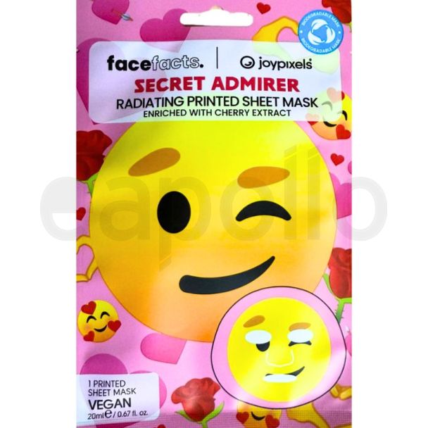 Face Facts Radiating Printed Sheet Mask - Secret Admirer (20ml)