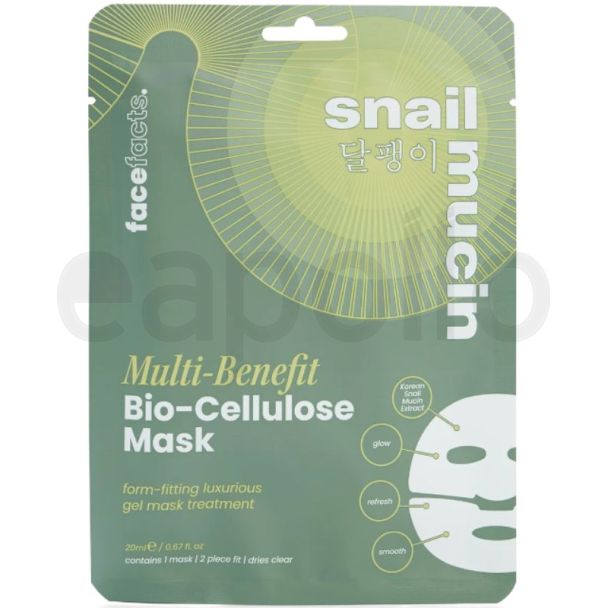 Face Facts Snail Mucin Multi-Benefit Bio-Cellulose Mask - 20ml