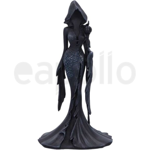 Faceless Hooded Woman Figurine with Magical Staff – 20cm