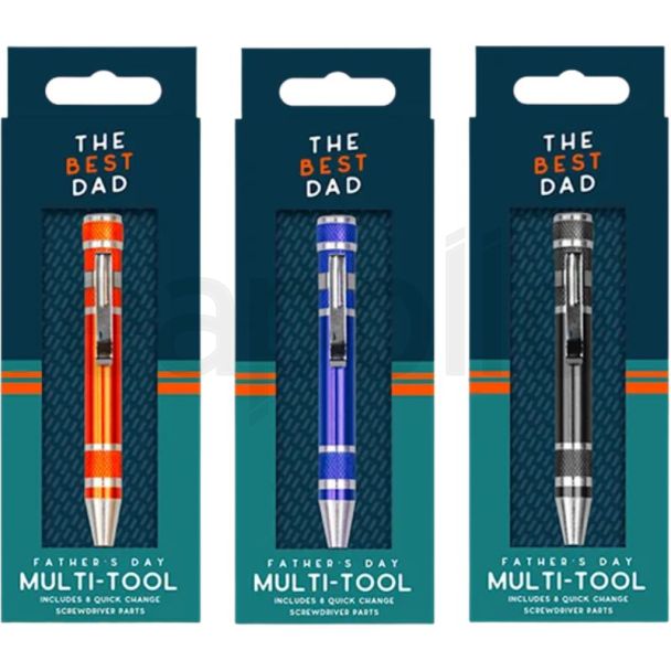 Father's Day 8-in-1 Multi-Tool Pen with Interchangeable Screwdriver Bits