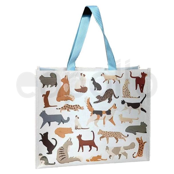 Cats Print Reusable Shopping Bag - 32x40x17cm