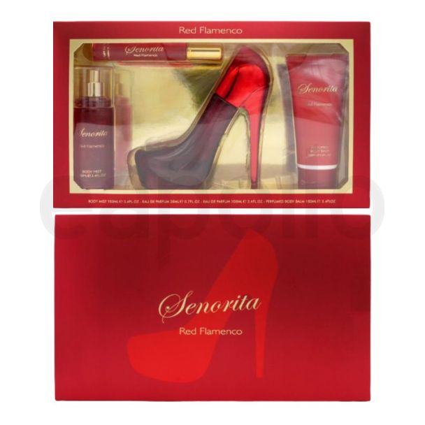 Fine Perfumery Ladies 4 Pieces Gift Set - Senorita Red Flamenco