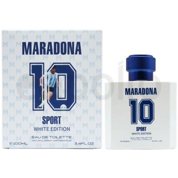 Fine Perfumery Men's EDT Perfume - Maradona Sport White Edition (100ml)