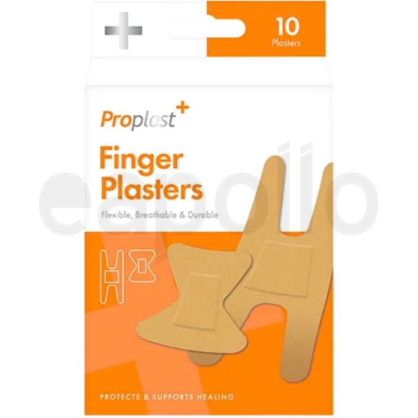 Finger Shape Fabric Plasters – Pack of 10