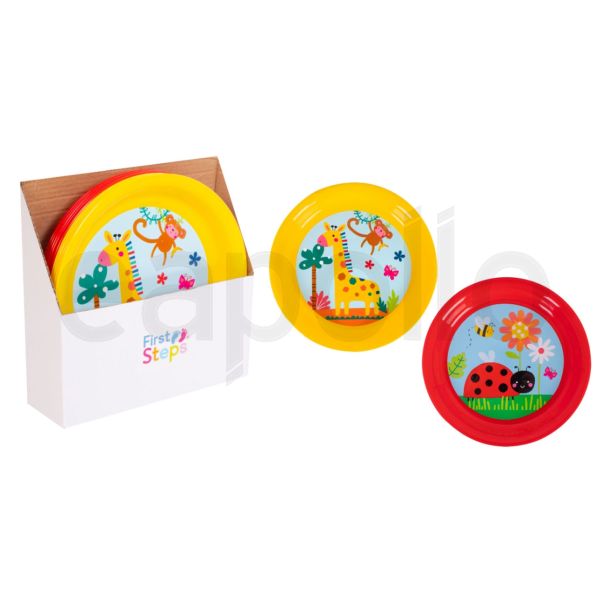 Wholesale First Steps Kids Lunch Plates - Assorted Designs 