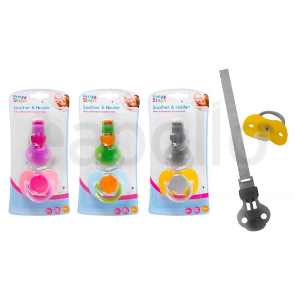 First Steps Soother & Holder - Assorted Colours 