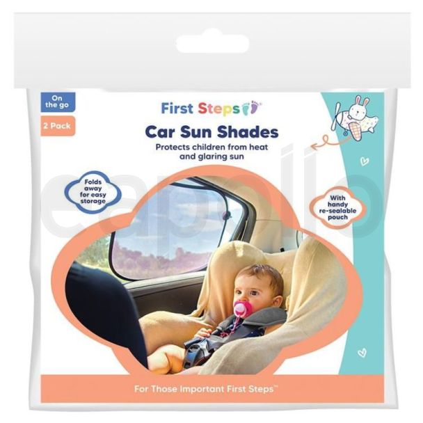 First Steps Car Mesh Sunshade (2 Pack)