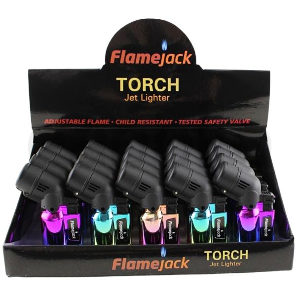 Wholesale FlameJack Torch Jet Lighter - Assorted Colours 
