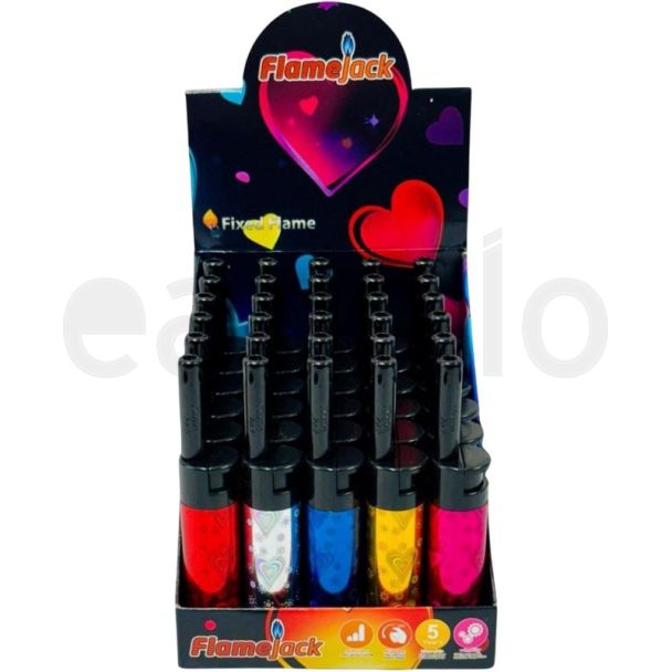 Flamejack Candle Laser Heart Design Lighter -  Assorted