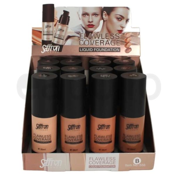 Saffron Flawless Coverage Liquid Foundation - Tray B