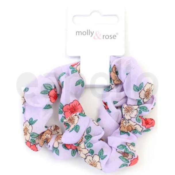 Floral Print Fabric Scrunchies - Assorted Colours (6cm)