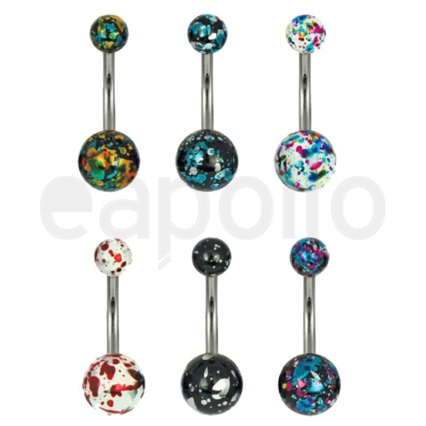 Foil Effect Belly Bar - Assorted Colours 