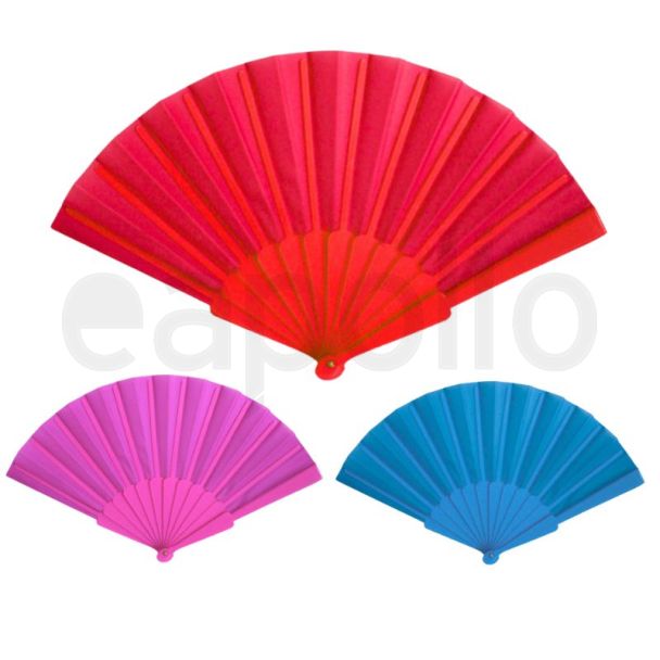 Folding Hand Fans - Assorted Colour (23cm)
