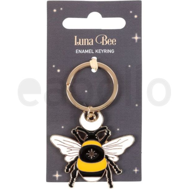 Forest Bee Enamel Alloy Keyring Charm