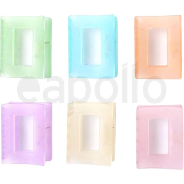 Frosted Cut Out Curved Hair Clamp – 6cm