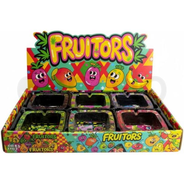 Fruitors Square Glass Ashtray - Assorted (9.3x4.3cm)