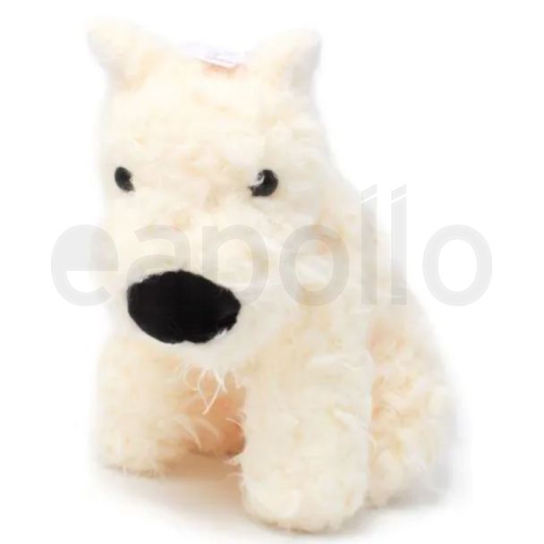 Furry Cream Dog Shaped Bag With Long Shoulder Strap