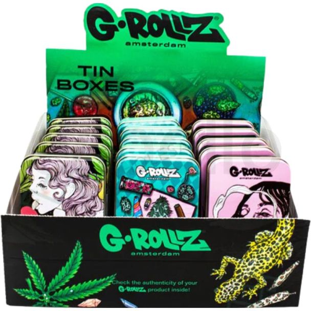 G-ROLLZ  Storage Tins - Amsterdam (11.5 x 6.5cm) - Assorted