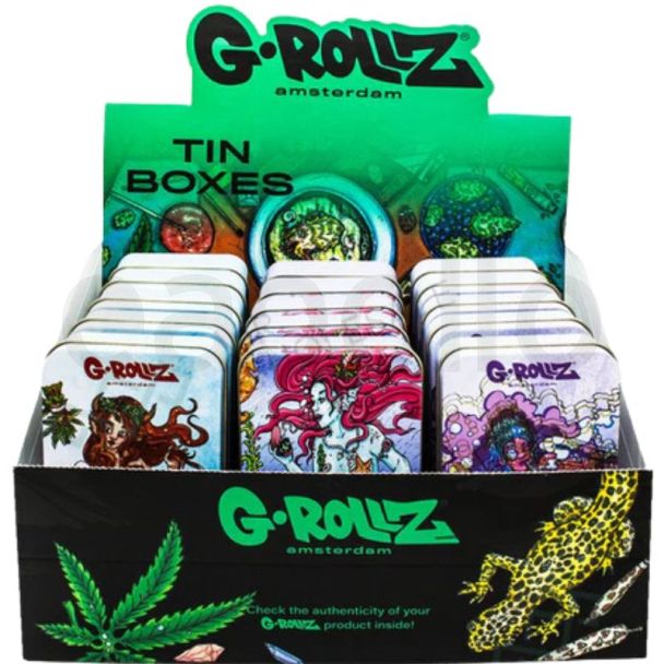 G-ROLLZ  Storage Tins (11.5 x 6.5cm) - Assorted