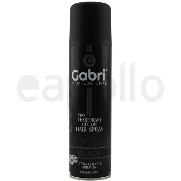 Gabri Pro Temporary Color Hair Spray- Black 150ml (BB-09/29)