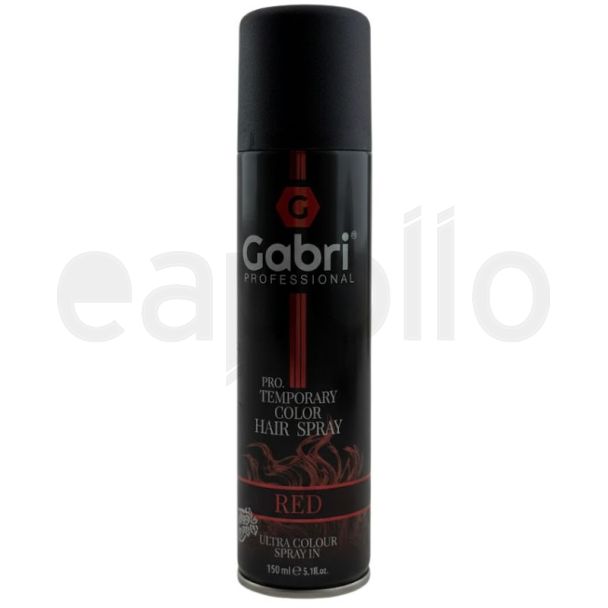 Gabri Pro Temporary Color Hair Spray- Red 150ml (BB-11/28)