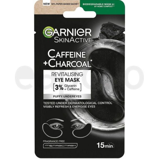 Garnier Garnier Skin Active Caffeine + Charcoal Revitalising Eye Mask