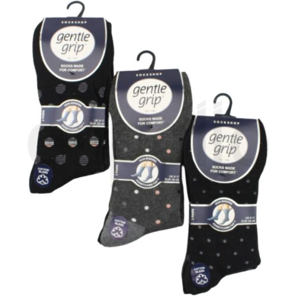 Gentle Grip Polka Pop Socks for Men (3 Pack) - Assorted 