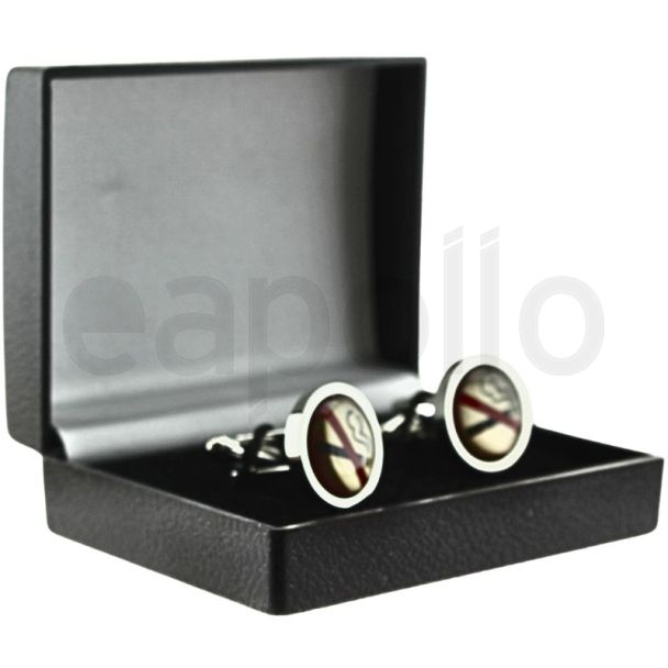 Gents Silver No Smoking Sign Cufflinks