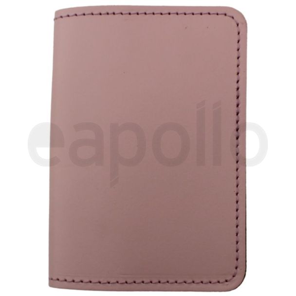 Genuine Leather Travel Passport Cover - Pink