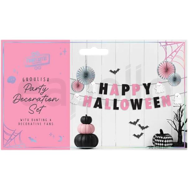 Ghoulish Halloween Party Decoration Set - Pink & Black