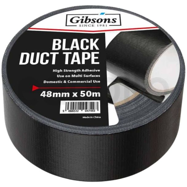 Gibsons Black Duct Tape 48mm x 50M