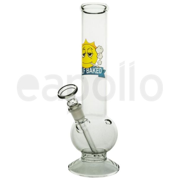 Glass Half Baked "Half Soaked" Bubble Waterpipe (26cm) 